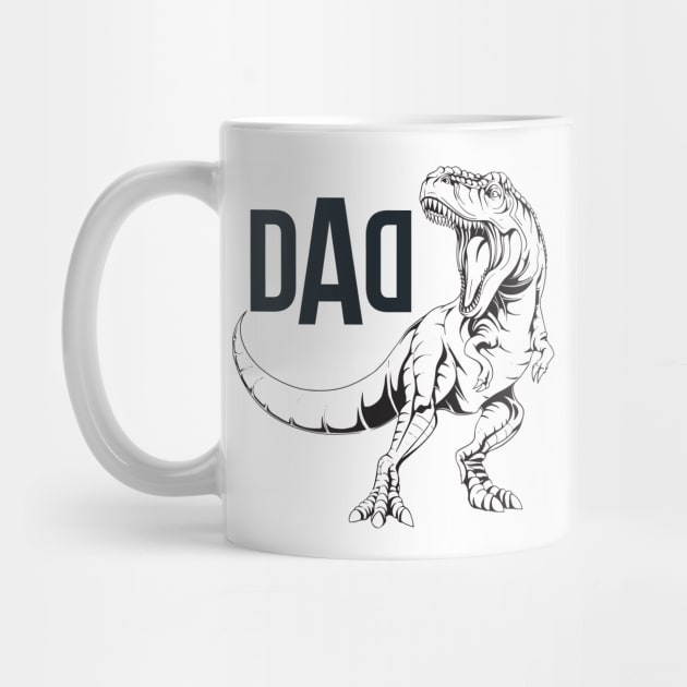 Daddysaurus Funny Gift Father's Day by DonVector